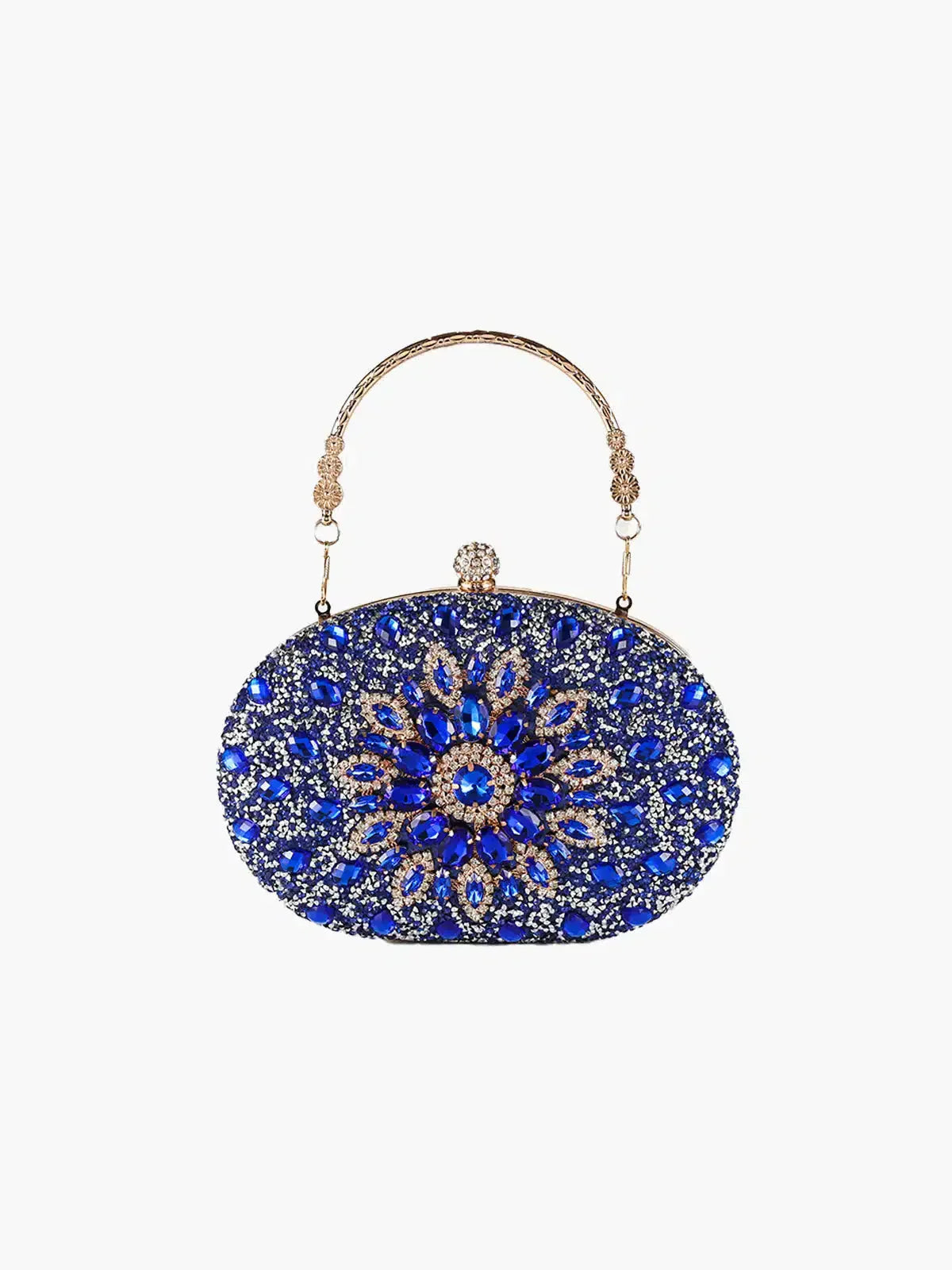 Vega – Floral motif – Gemstone evening clutch-10174667194695-Ivory Ombre