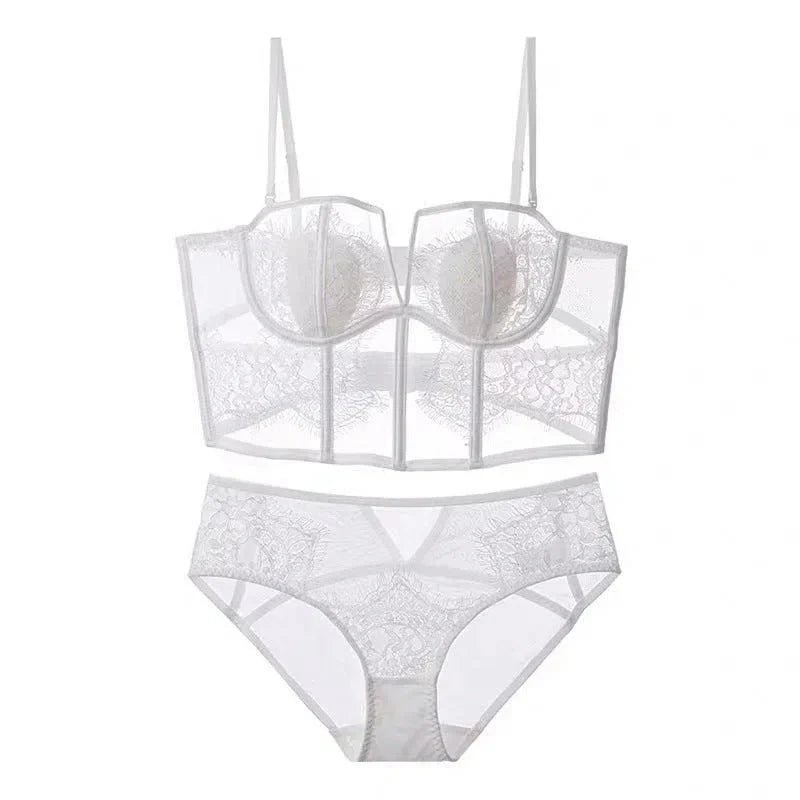 Violetta – Lace corset – Lingerie set-10174861607239-Ivory Ombre