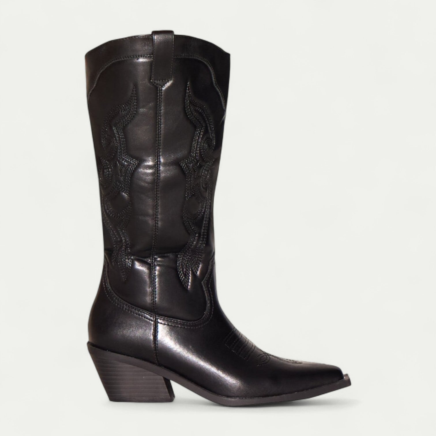 William - Western Calf High Pointed Toe Boots for Women