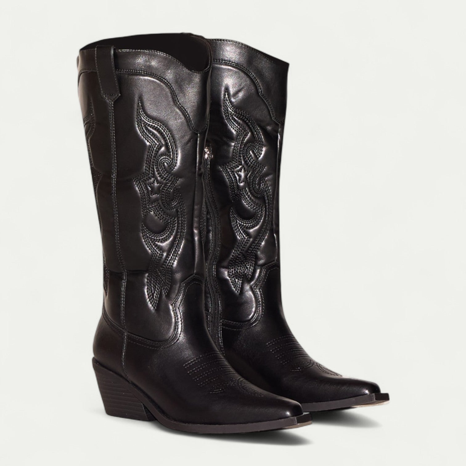 William - Western Calf High Pointed Toe Boots for Women