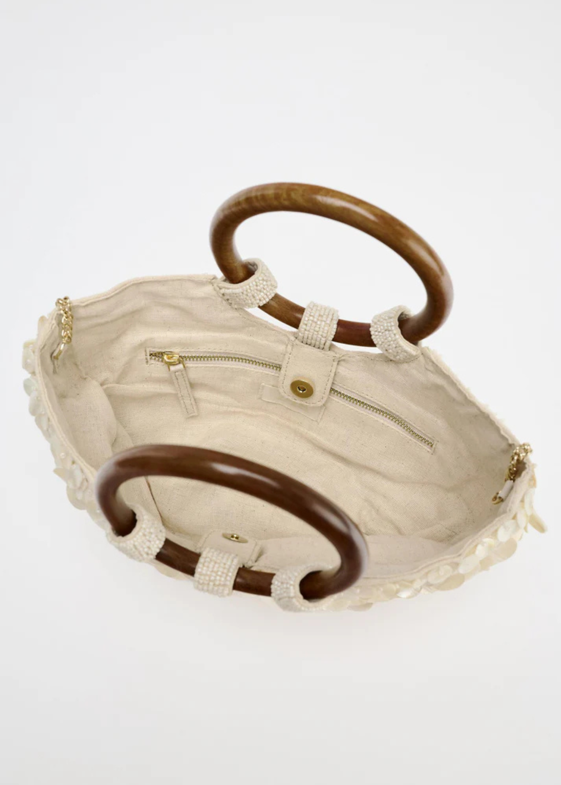 Ziaza – Sequin shell – Statement summer bag-10174851121479-Ivory Ombre