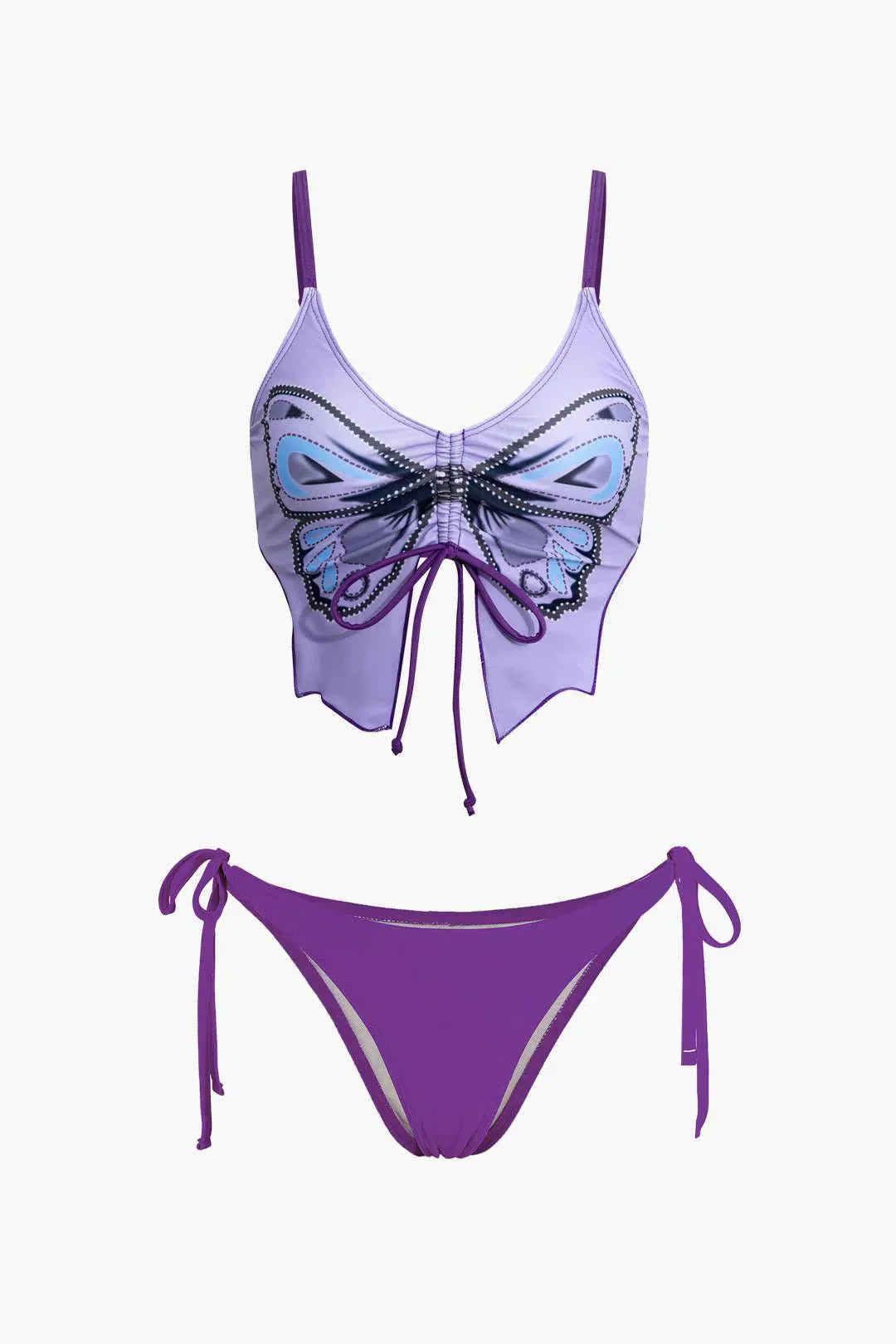 Zirlea – Butterfly pattern – Swimwear set-10174711300423-Ivory Ombre