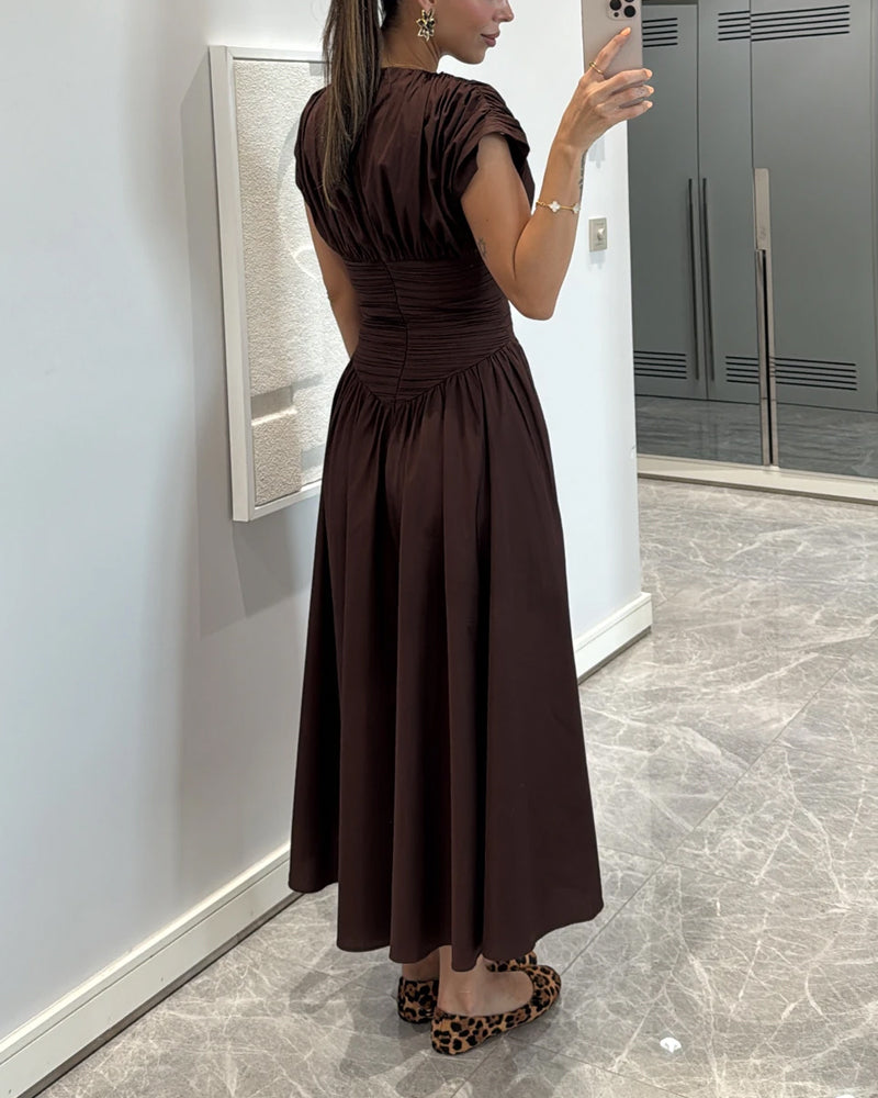 Mariella – Ruched waist – Midi dress