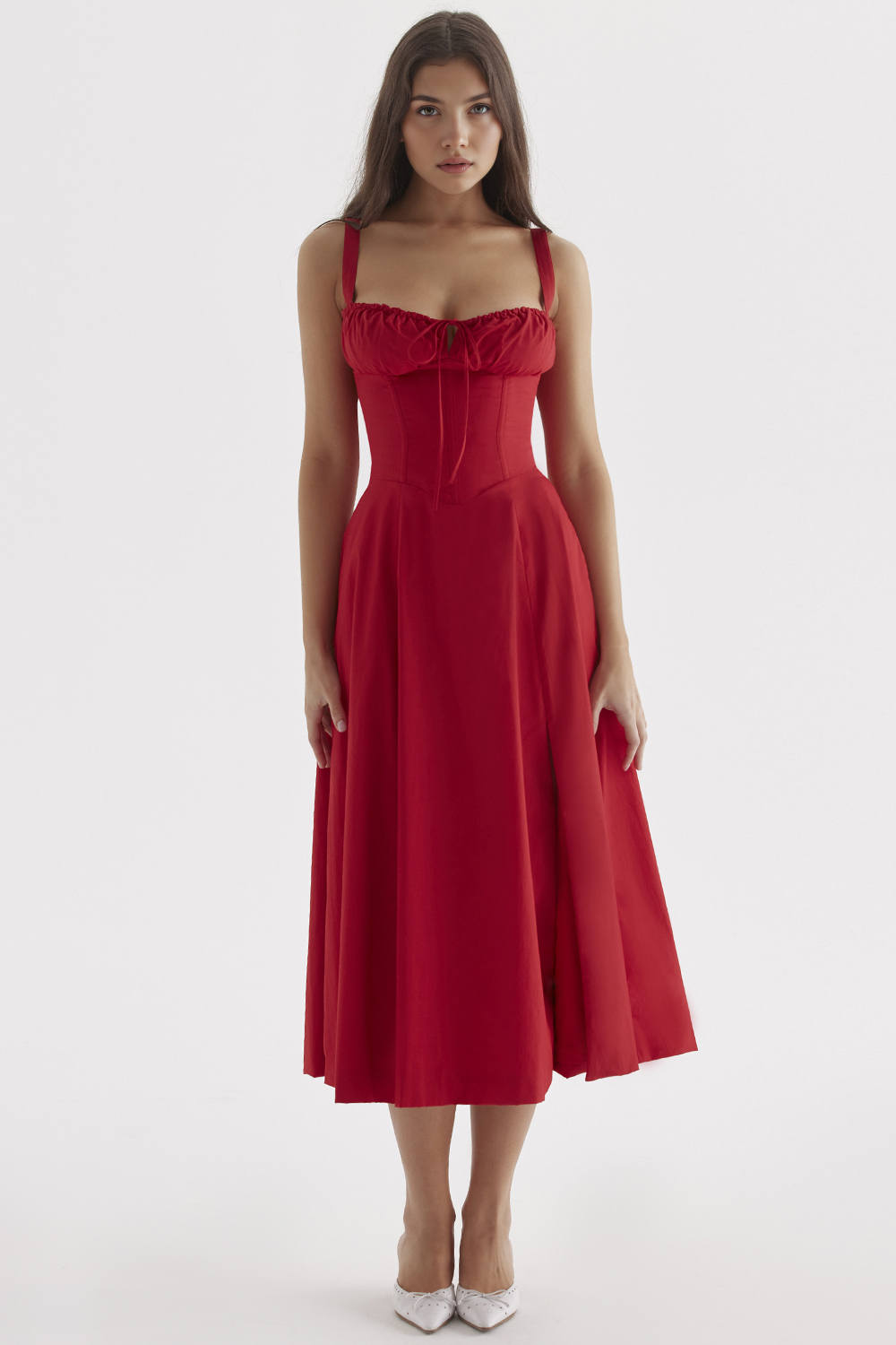 Felly – Ruched sweetheart – Midi dress