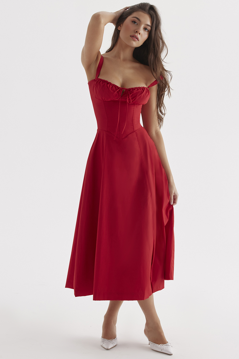 Felly – Ruched sweetheart – Midi dress
