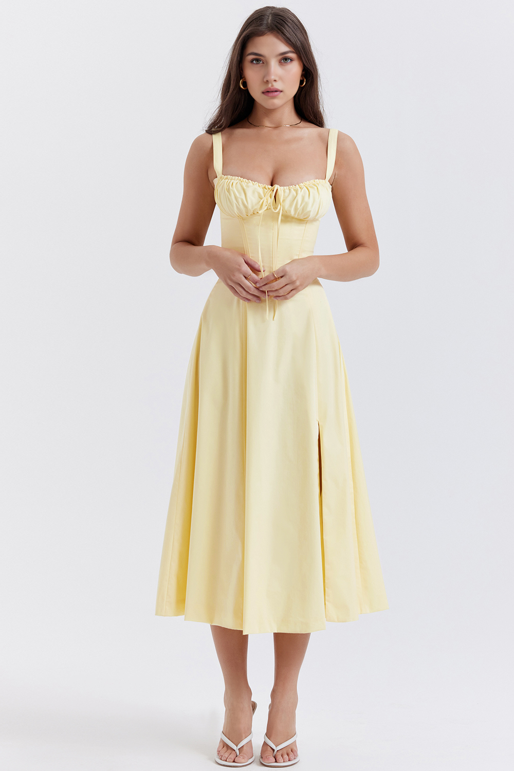 Felly – Ruched sweetheart – Midi dress