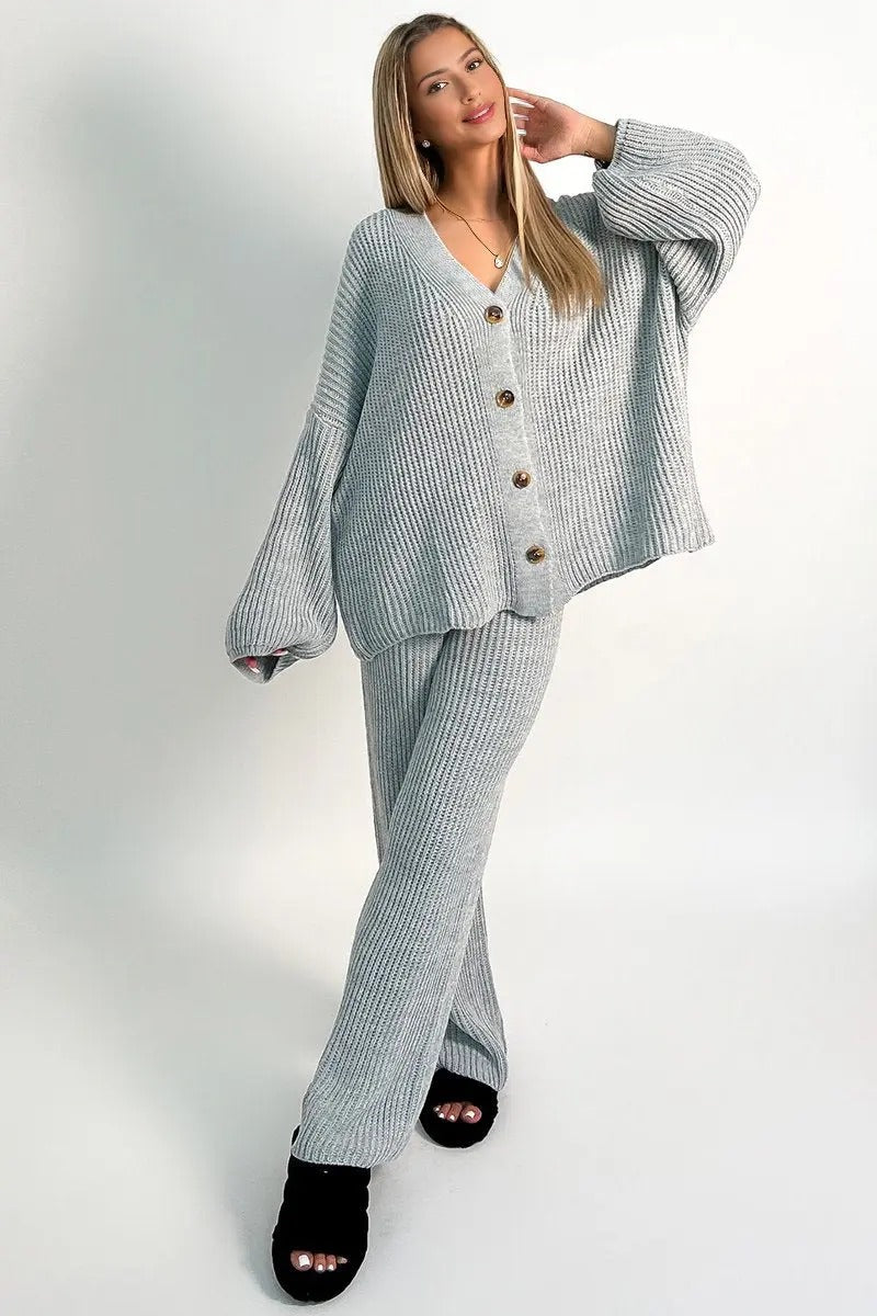 Evelina – Cozy knit – Cardigan and pants set